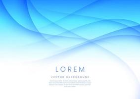 Abstract soft blue curve template background with space for text. vector