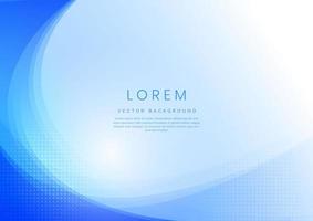 Abstract soft blue curved overlapping on white background. vector