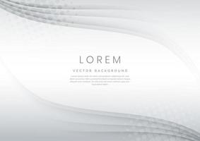 Abstract modern white and gray gradient circles layers lighting background with copy space for your text. vector