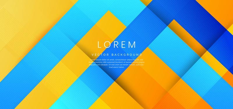 Abstract blue and orange geometric diagonal overlay layer background.