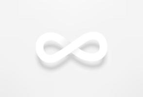 Infinity sign vector illustration with realistic shadow