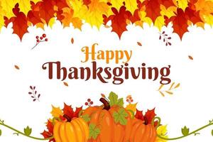 thanksgiving autumn background template vector