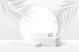 3d rendering podium stand product spotlight background vector
