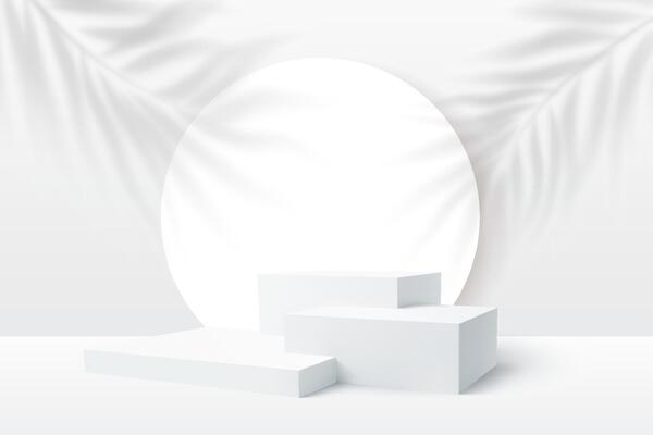 3d rendering podium stand product spotlight background