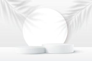 3d rendering podium stand product spotlight background vector