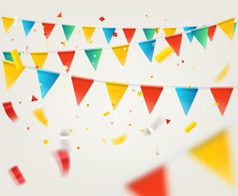 Holiday background with color flags