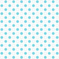 Blue polka dots seamless pattern on white background. Retro circles geometric dashed lines. vector