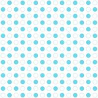 Blue polka dots seamless pattern on white background. Retro circles geometric dashed lines. vector