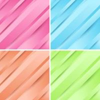 Set of abstract geometric diagonal pink, blue, green, beige gradient colors background vector