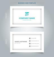 Creative business card and name card template modern blue geometric technology futuristic background. vector