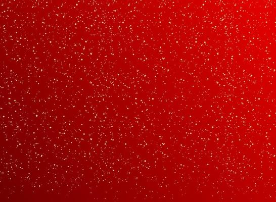 Christmas red background with Golden dots decorations and Gold glitters.