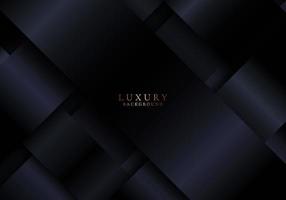 Abstract shiny black stripes overlapping layer on dark background luxury style vector