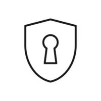 Cyber Security Vector, Line Icon, flat design. vector