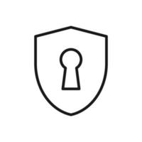 Cyber Security Vector, Line Icon, flat design. vector