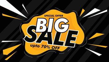Big sale best offer banner with abstract shapes Vector