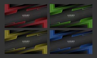 Gradient colorful technology background set Vector