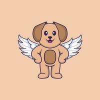 Cute dog cartoon character vector illustration.