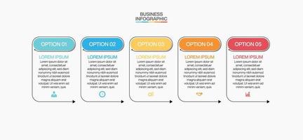 Presentation infographic template vector