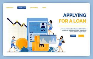 Design of analyze customer performance and statistics in the ability to pay debt obligations vector illustration can be used for landing page web website mobile apps poster flyer ui ux