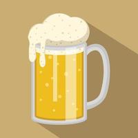 vector icono de cerveza en diseño plano