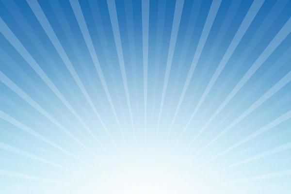 sun rays on blue sky