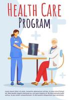 Healthcare program brochure template. Orthopedics and traumatology. Flyer, booklet, leaflet concept with flat illustrations. Vector page cartoon layout for magazine. advertising printable poster