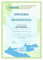 Lilac with blue diploma for education complex texture vector
