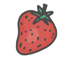 simple drawing strawberry berry bright new vector