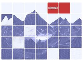 purple abstract background grid polygonal mountains with red ins vector