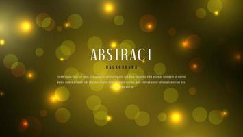 Modern Abstract Light Gold Bokeh Effect Background With Sparkles vector