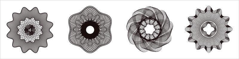 guilloche rosette or spirograph background vector illustration