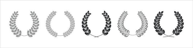 Set of different wreaths vector