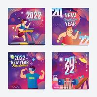 2022 New Year Goal Resolution vector