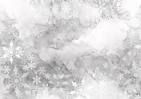 hand painted elegant christmas background with snowflakes vector