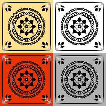 beautiful texture pattern with flower and circle combination style by vector