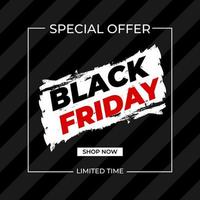 Special offer Black friday sale banner for social media post template. good for discount web or media social promotion. vector illustration