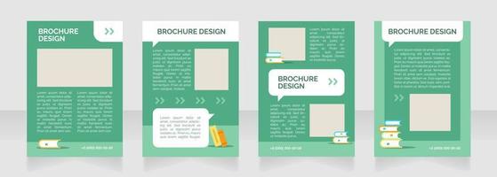 Program for secondary school blank brochure layout design vector