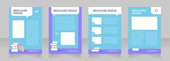 Guidance for higher secondary students blank brochure layout design vector