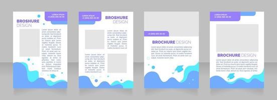 Private college tuition blank brochure layout design vector