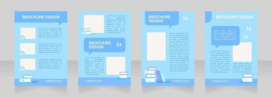 Virtual homeschooling blank brochure layout design vector