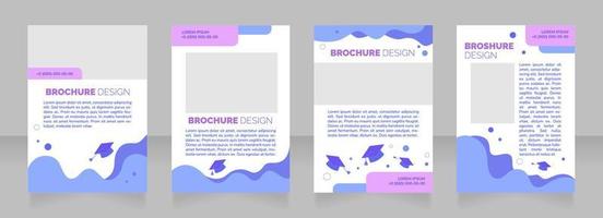 University endowments blank brochure layout design vector