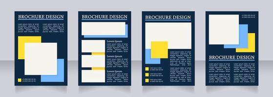 Interior design service promo blank brochure layout design vector