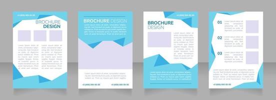 Language learning opportunities blank brochure layout design vector