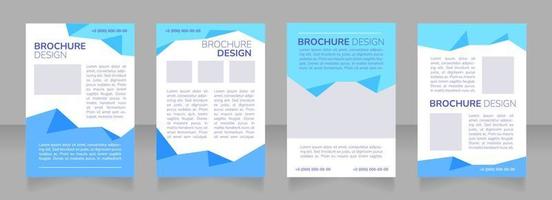 Employee professional certification blank brochure layout design vector