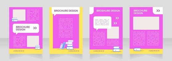 Vocational school blank brochure layout design vector