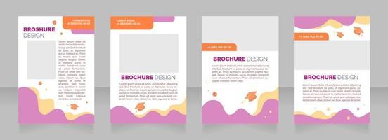 Studying bachelor program abroad blank brochure layout design vector