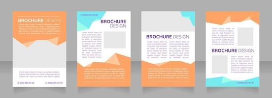 College campus activities advertising blank brochure layout design vector