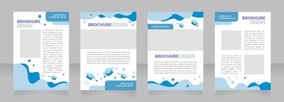 Community college admission blank brochure layout design vector