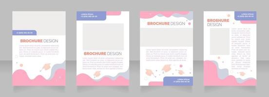 Student financial support blank brochure layout design vector