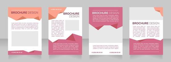 College student organization promo blank brochure layout design vector